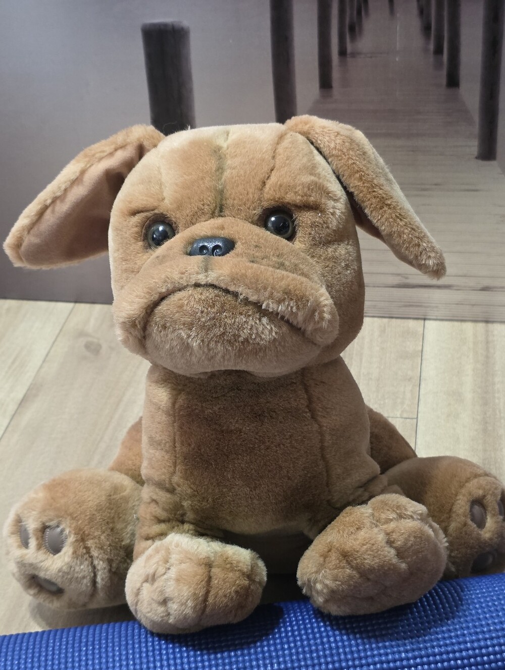 Chrisha Playful Plush Vintage Bulldog Dog Puppy 1988 Larger Stuffed Animal